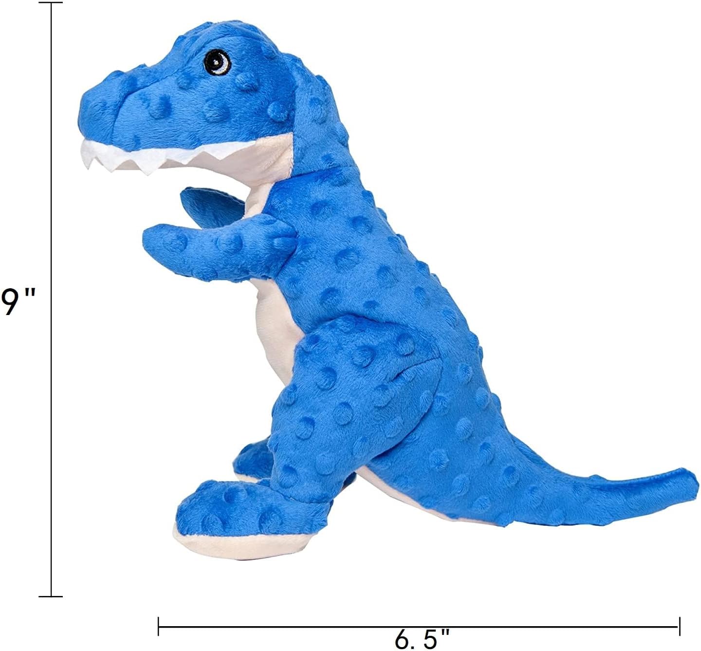 Dog Toys Dinosaur Dog Toy Blue Stuffed Animals Chew Toy Plush Squeaky Dog Birthday Toys for Small Large Big Dogs