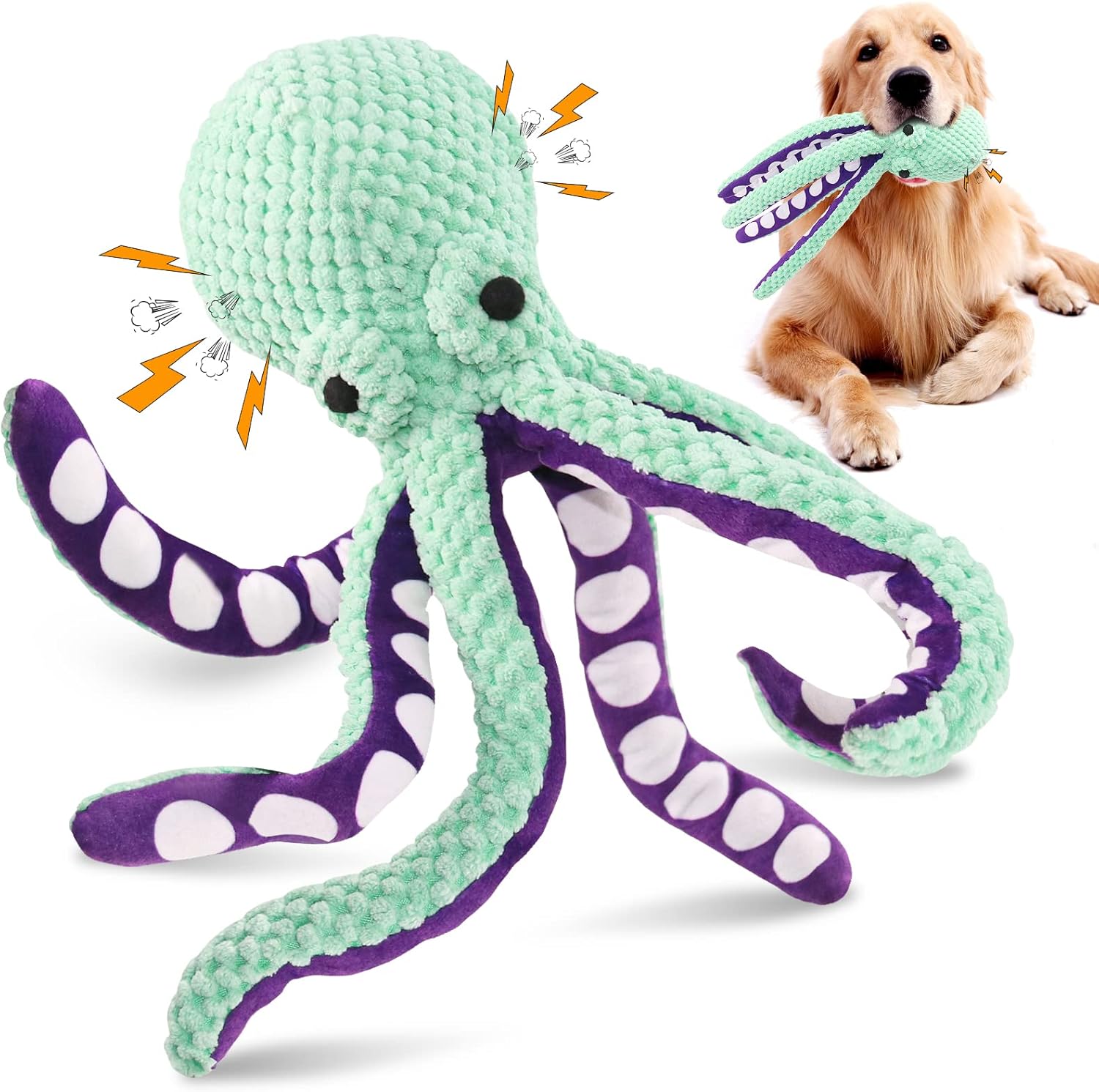 Large Squeaky Dog Toys- Plush Dog Toys with Soft Fabric for Small, Medium, and Large Dogs Daily Companionship